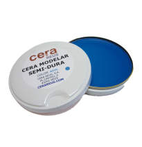 CERA DE MODELAR SEMI-DURA AZUL CLARO EN TARRINA 50G