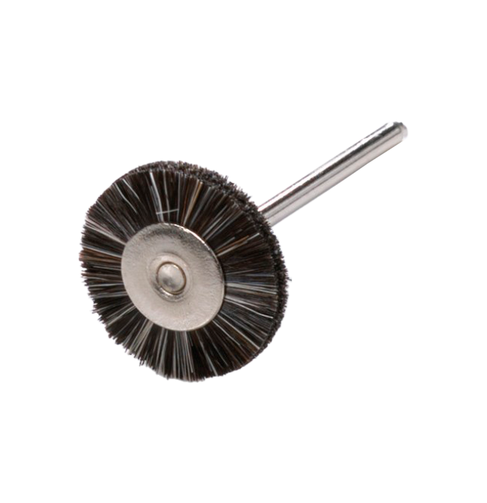 CEPILLO CIRCULAR MINIATURA CON EJE PELO CABALLO Ø17.5MM
