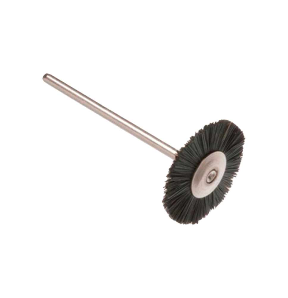 CEPILLO CIRCULAR MINIATURA CON EJE CERDA NEGRA Ø22MM