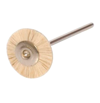 CEPILLO CIRCULAR MINIATURA CON EJE CERDA BLANCA Ø19MM