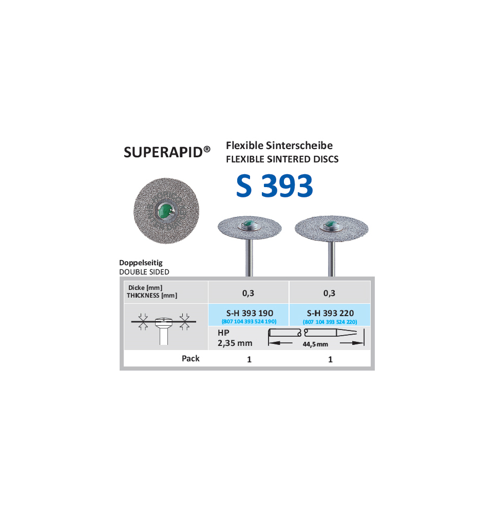 HORICO DISCO DIAMANTE SINTERIZADO SH 393.190