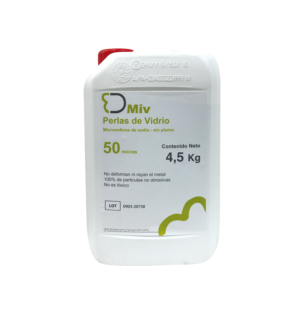 DENTAL MIV PERLAS DE VIDRIO 50 MICRAS BIDON 4,5KG