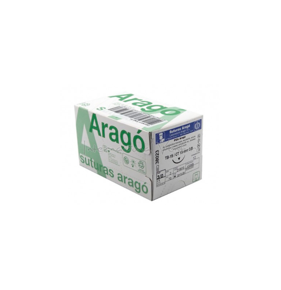 ARAGO SUTURA A.POLIGLICOLICO TB-12 4/0 12u