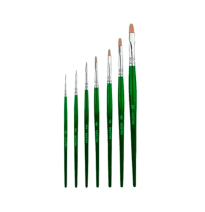 PINCEL PLANO DE MADERA FIBRA TORAY ORO