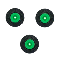 CEPILLO CENTRO PLASTICO VERDE GRANDE Ø80MM 4HIL.