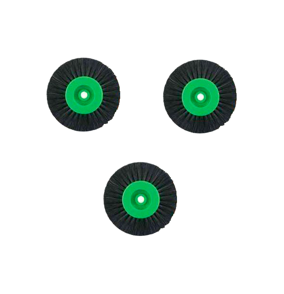 CEPILLO CENTRO PLASTICO VERDE GRANDE Ø80MM 4HIL.