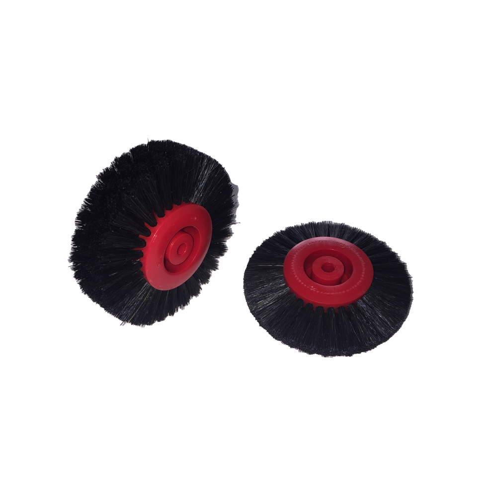 CEPILLO CENTRO PLASTICO ROJO GRANDE Ø77MM 4HIL.