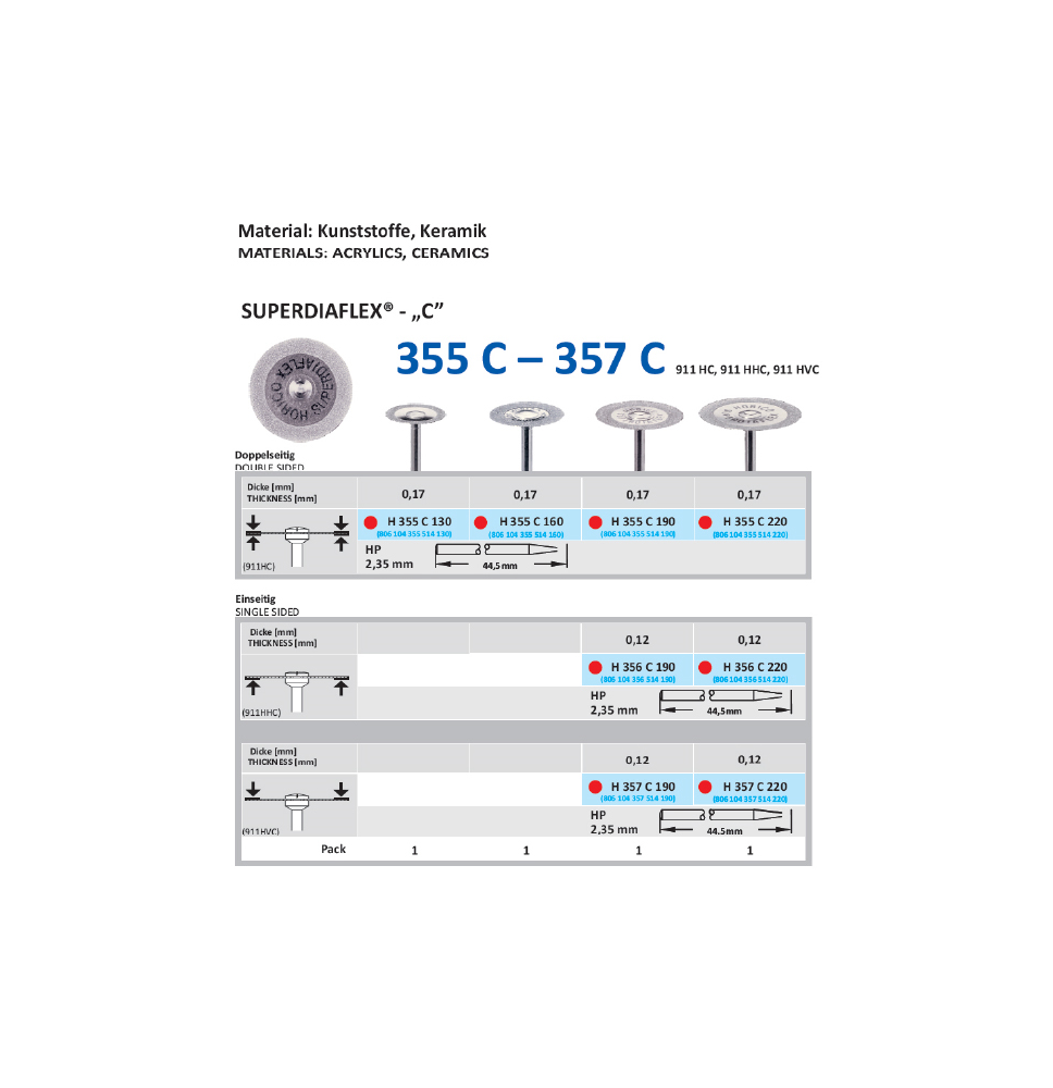 HORICO DISCO DIAMANTADO SUPERFLEX H 355C