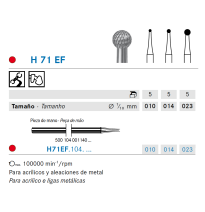 KOMET FRESA TUNGSTENO BOLA PM H71EF.104
