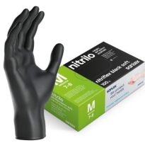 SANTEX GUANTES NITRILO SIN POLVO NEGROS