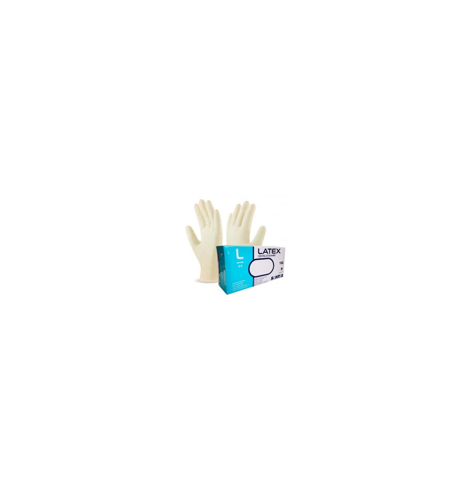 SANTEX GUANTES LATEX CON POLVO 100uds
